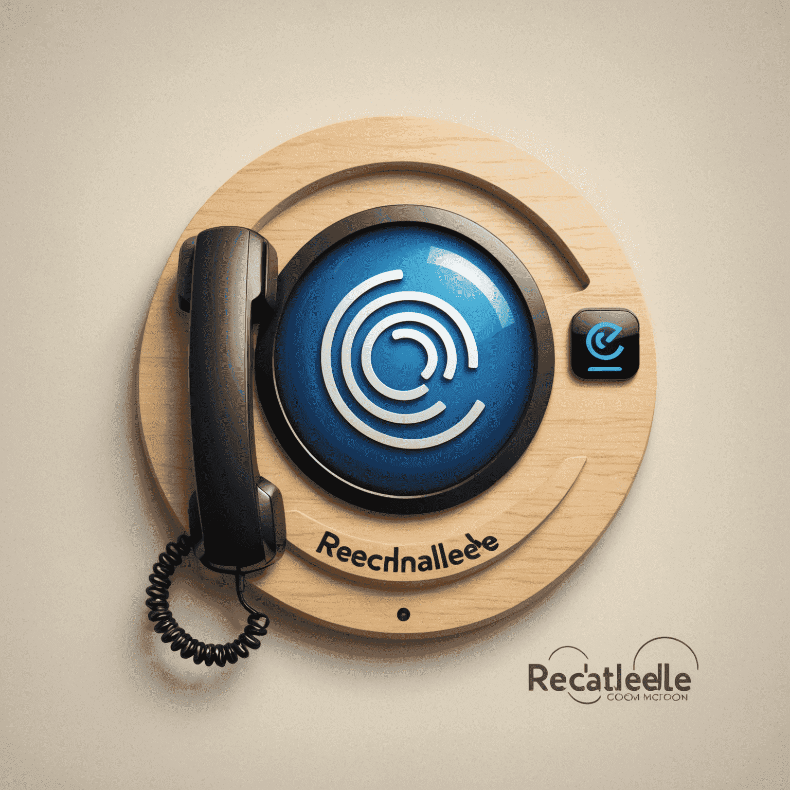 شعار rechallee_com يظهر رمزًا للاتصالات الهاتفية