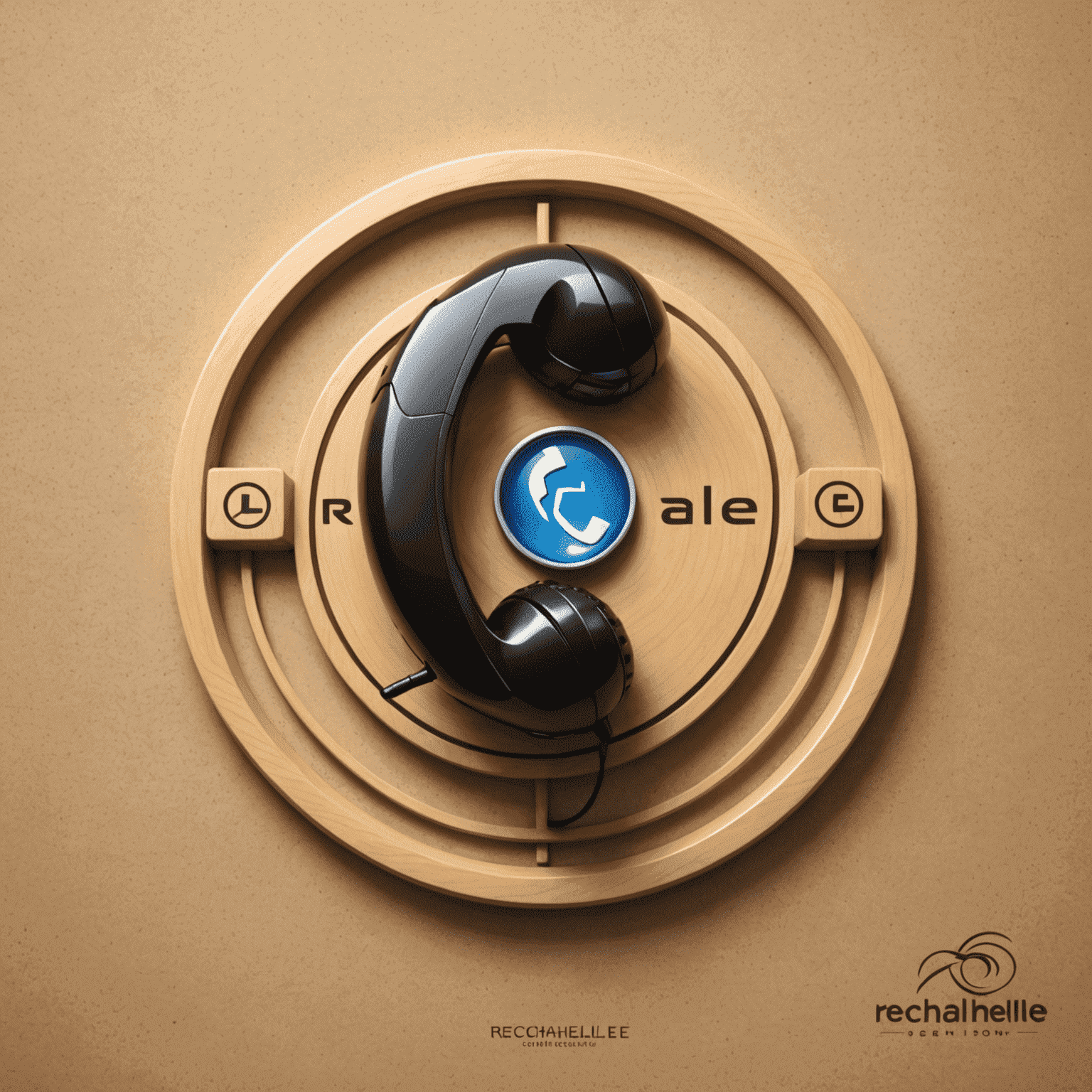 شعار rechallee_com يظهر رمزًا للاتصالات الهاتفية